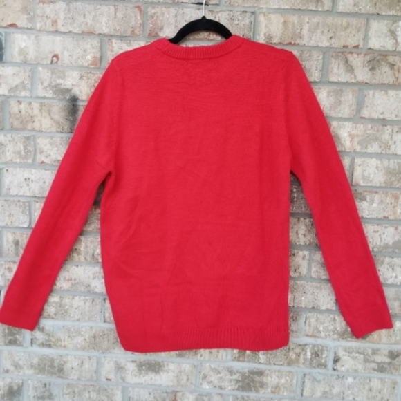 RED Llama 3D FUN Christmas Sweater (Size Large) Ugly Holiday Party shirt - Picture 3 of 5